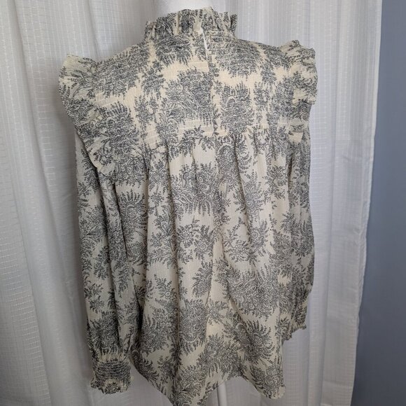 Ann Taylor Black and Cream Blouse - Picture 6 of 8